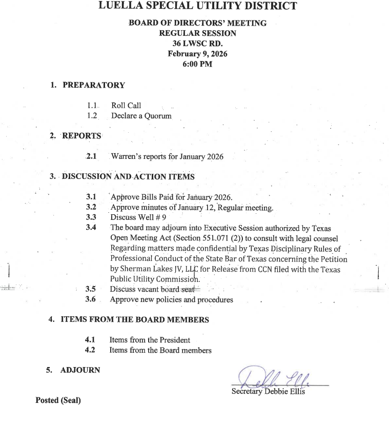 february board meeting